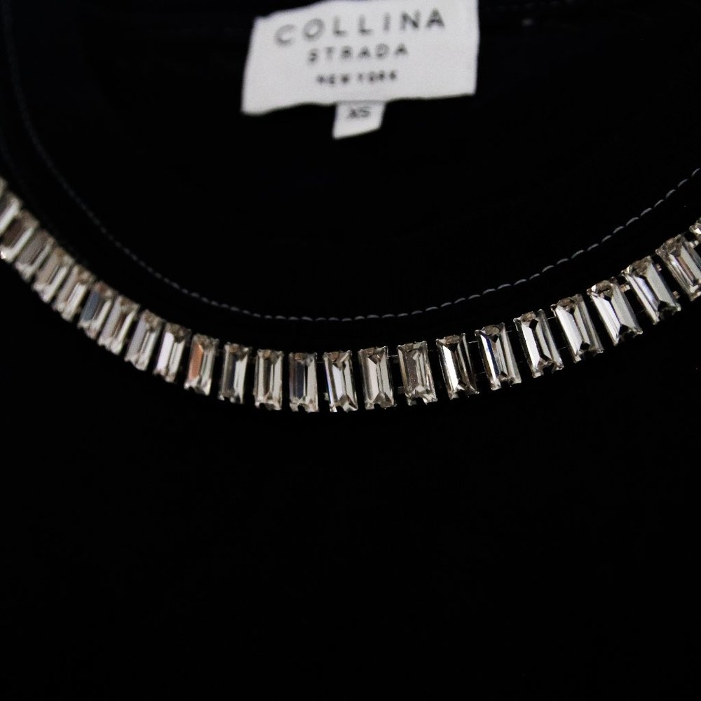Collina Strada Tie Dye Crystal Embellished Short Sleeve Sweater - Picture 3 of 3